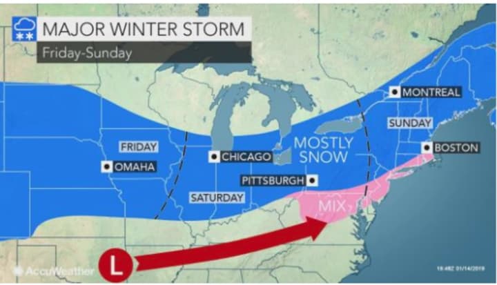 Snow headed to the Northeast this weekend before temperatures take an &quot;epic nosedive&quot; -- and then a flash freeze in North Jersey.