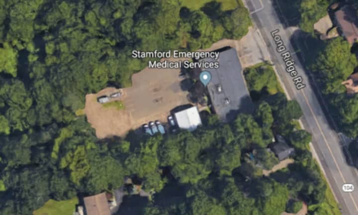 Stamford EMS on Long Ridge Road: site of ambulance fire