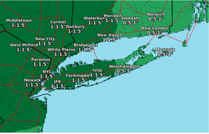 A look at projected rainfall totals for the storm.