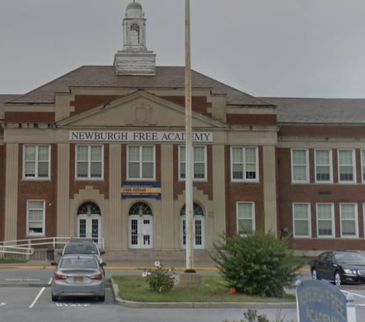 A police officer was injured while attempting to unarm a student at the Newburgh Free Academy.