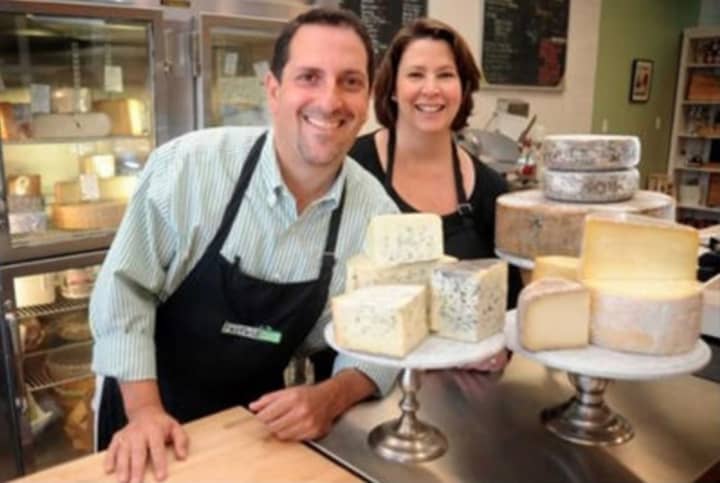 Chris Palumbo and Laura Downey, co-owners of Fairfield and Greenwich Cheese Company, celebrate 10 successful  years in business