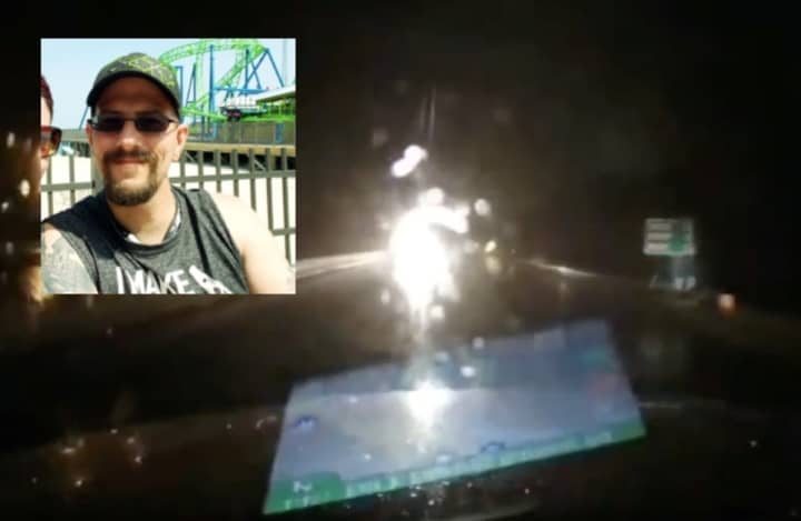 Anthony Archibald, a Parsippany tow-truck driver from Hopatcon, caught a speeding wrong-way driver that narrowly missed him early Sunday morning on his dashcam.