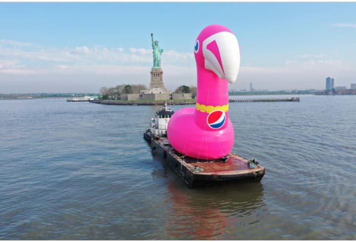 The pink flamingo on the Hudson.