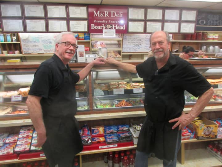 Ray, left, and Matt Henley, owners of Mount Kisco&#x27;s M &amp; R Delicatessen (135 E. Main St.).