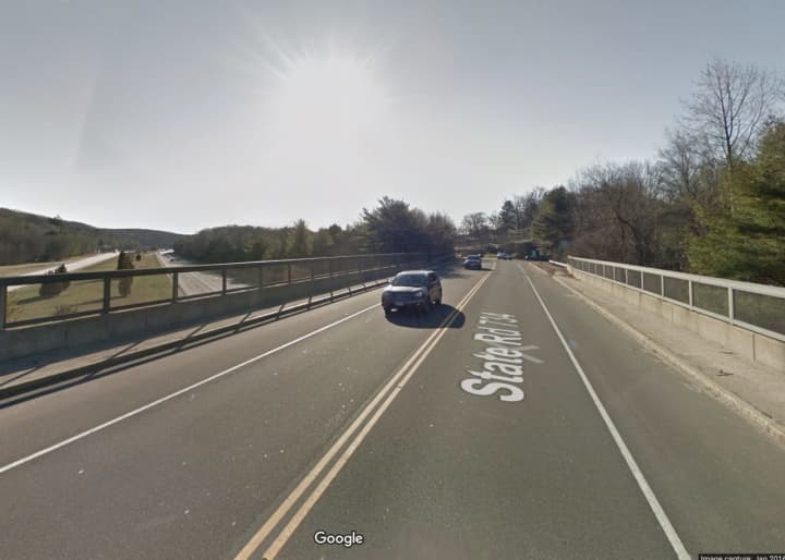 A man jumped from the bridge on Route 25 in Trumbull at Daniels Farm Road.