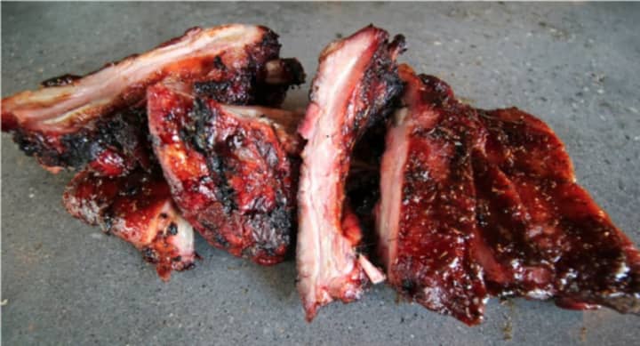 Stuey&#x27;s Smokehouse BBQ, located at 50 Birch Hill Road in Locust Valley, serves whole chicken, smoked pulled pork, baby back ribs, salmon, sausage, brisket and more.