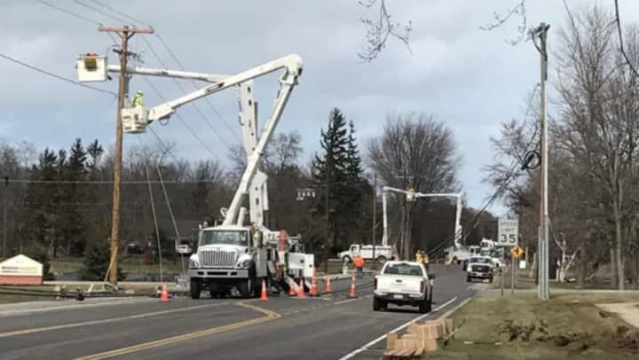 Thousands of Westchester residents are without power after a Nor’easter tore through the region, bringing whipping winds and rain to the area.