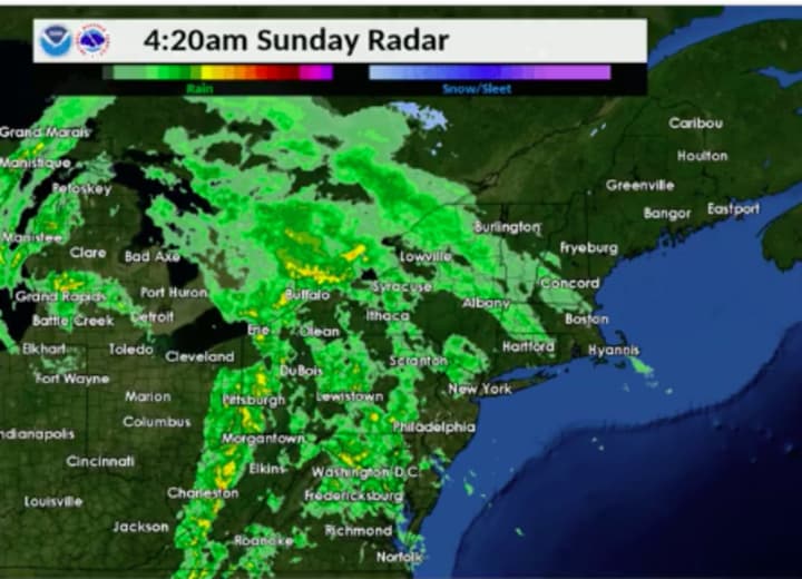 A radar image from early Sunday, Oct. 27.