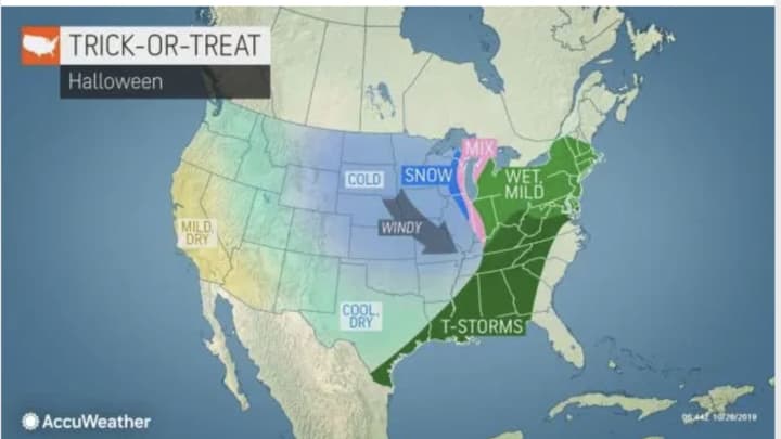 Look for a wet weather pattern this week, including on Halloween.