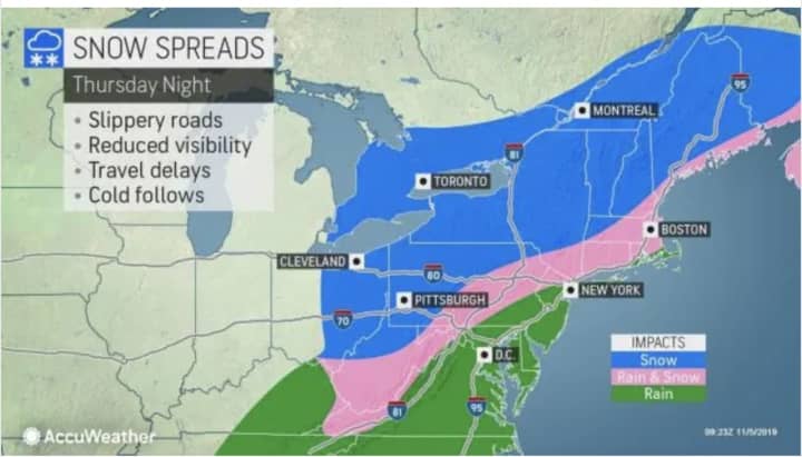 The storm will bring snow, a wintry mix and rain to the Northeast.