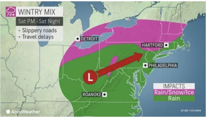 Parts of the area will see a wintry mix over the weekend.