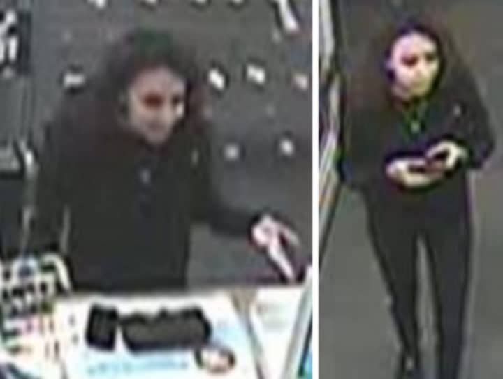 Police are on the lookout for a woman suspected of using a counterfeit $100 bill to purchase approximately $6 in merchandise and receive cash back at CVS in Nesconset (232 Smithtown Boulevard) on Saturday, Oct. 26 around 8:10 p.m.