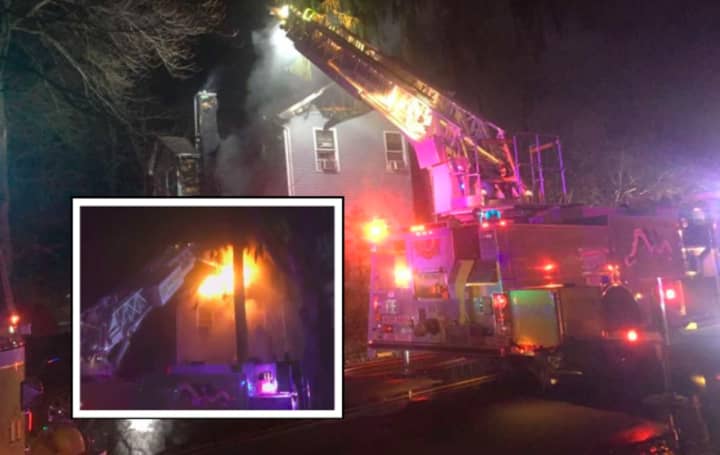A Parsippany family was displaced in a 2nd-alarm house fire Thursday evening.