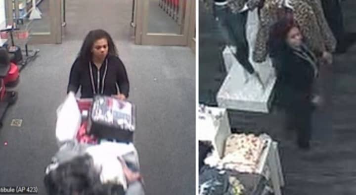 Police are on the lookout for a woman accused of stealing clothing and other merchandise valued at $500 from Target in Medford (2975 Horseblock Road) on Saturday, Nov. 30 around 3 p.m.