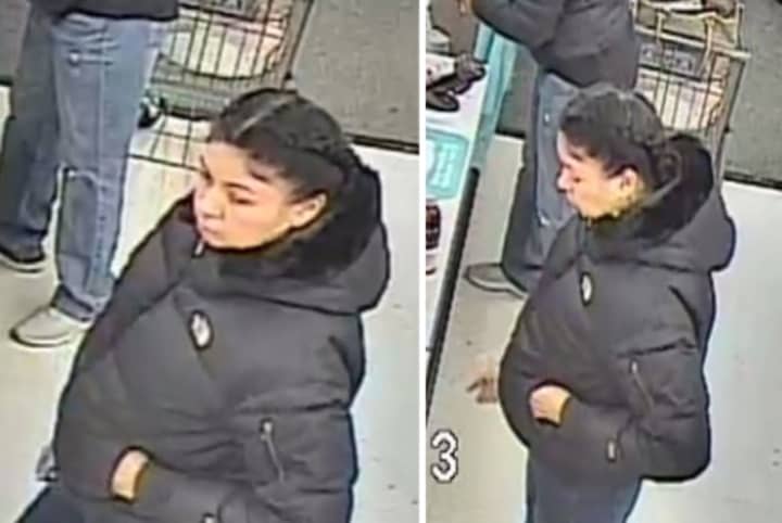 Police are on the lookout for a woman accused of using stolen credit cards at Walgreens and CVS in Centereach on Sunday, Nov. 17 around 9 p.m.
