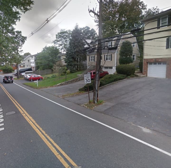 An allegedly drunk driver struck a utility pole outside 38 Weaver St. in Greenwich.