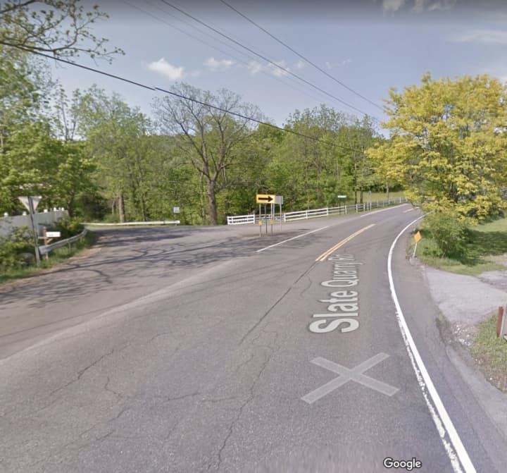 A pedestrian was hit by a vehicle at the intersection of White Schoolhouse Road and Slate Quarry Road in Rhinebeck.