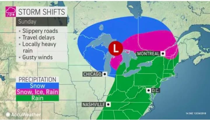A new storm system will sweep through the region late in the weekend.