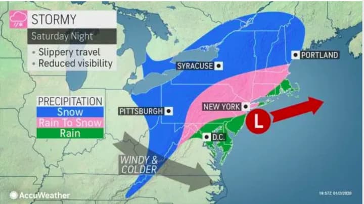 There will be chances for snow overnight both on Saturday, Jan. 4 into Sunday morning, Jan. 5 and Sunday into Monday morning, Jan. 6 mainly north of I-287 in New York and the Merritt Parkway in Connecticut.