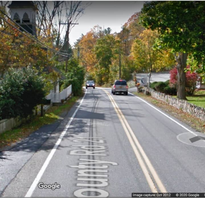 The area of Peekskill Hollow Road where the incident occurred.