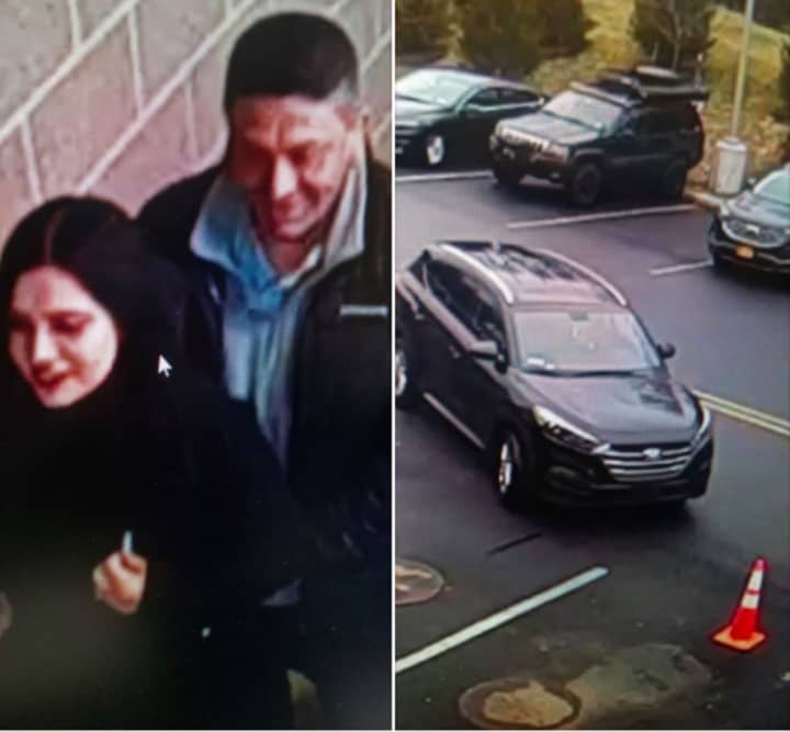 The woman and man pictured are wanted for questioning regarding suspicious activity at ShopRite. They may be operating a dark-colored Kia sports utility vehicle.