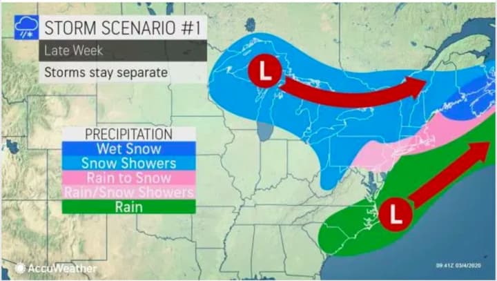 A look at the first storm scenario.