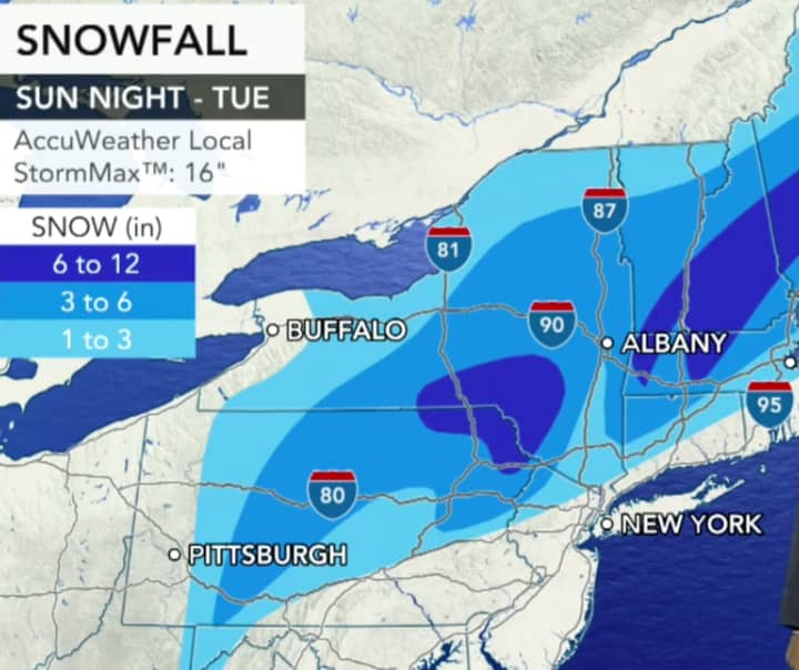 A look at projected snow totals for the storm system.