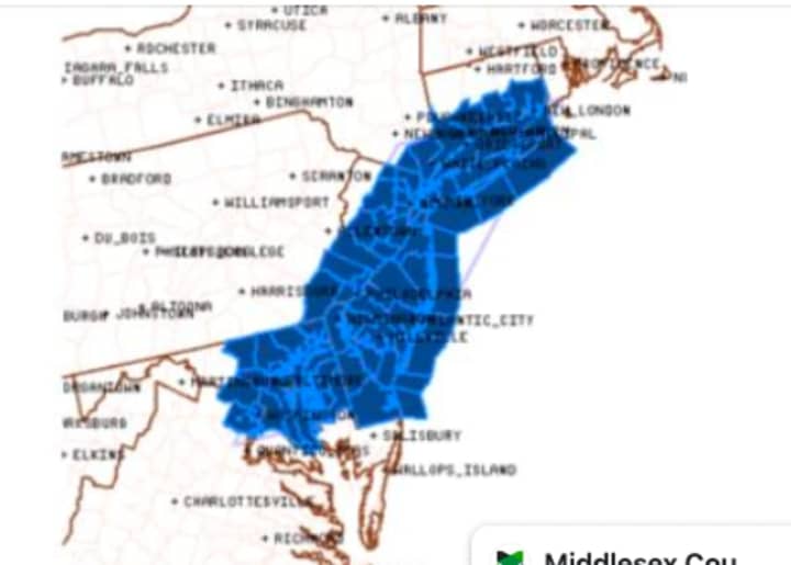 A severe thunderstorm watch, and high wind advisory is in effect Thursday afternoon and evening. (Meteorologist Joe Cioffi)