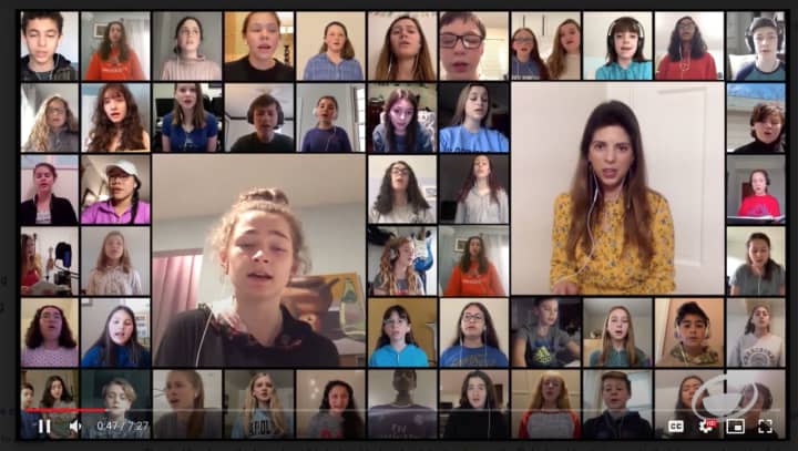 The Fairfield County Children&#x27;s Choir sing &quot;Bridge Over Troubled Water&quot; in a video seen by thousands on Facebook.