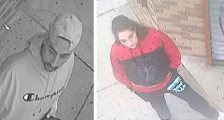 Authorities are seeking the public&#x27;s help identifying two suspects who broke into a parked vehicle in Newark and stole cash.