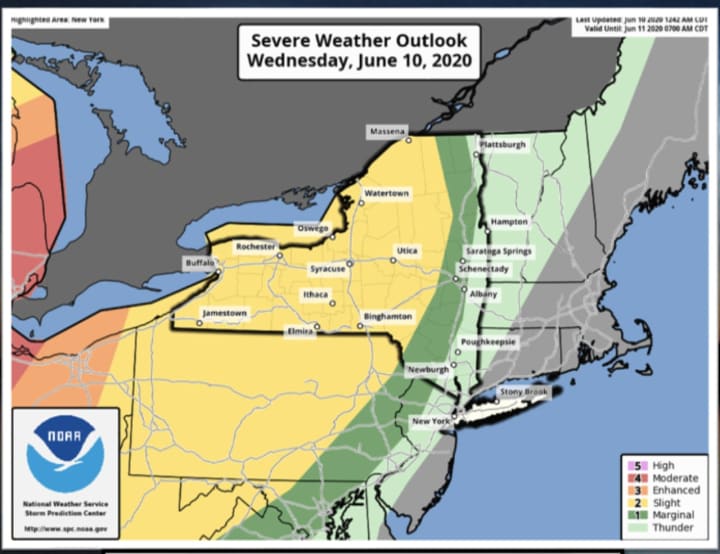 A look at the Severe Weather Outlook for Wednesday, June 10.