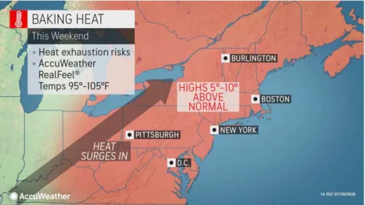 Heat indices will hit 100 degrees in much of the region this weekend.