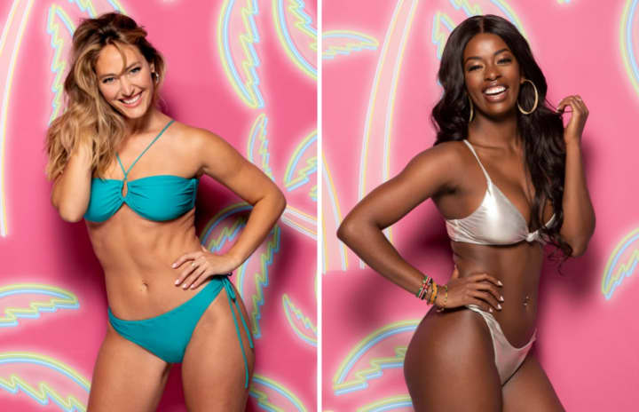 &quot;Love Island&quot; contestant Moira Tumas (L) grew up just a mile from the Jersey Shore in Brielle. Contestant Justine Nbida (R), meanwhile, grew up in Rockaway.