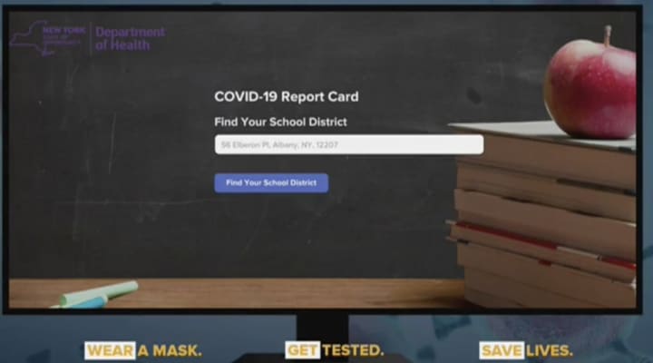 New York is launching a real-time COVID-19 &quot;report card&quot; for schools.