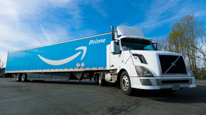 Amazon delivery trailer
