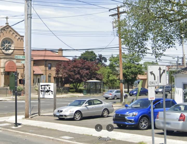 Hamden Police are searching for a woman who hit seven vehicles and then a business before fleeing on foot with an 8-month-old child in a baby carrier.
