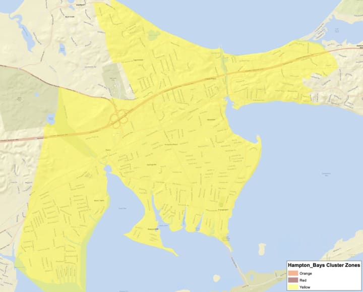The Hampton Bays &quot;yellow zone.&quot;