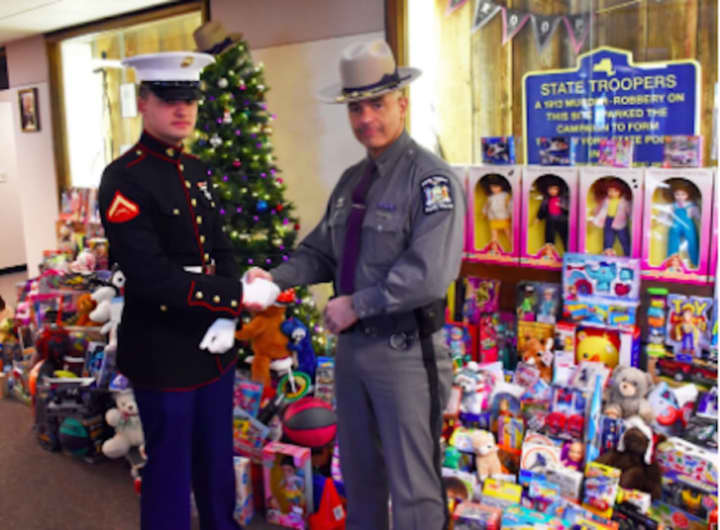 State Police and the Marine Corps have collected 1,329 toys for their Toys for Tots initiative.