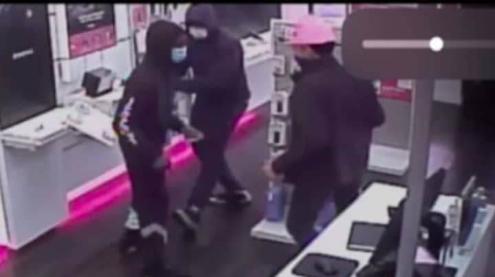 Surveillance footage of the alleged thieves