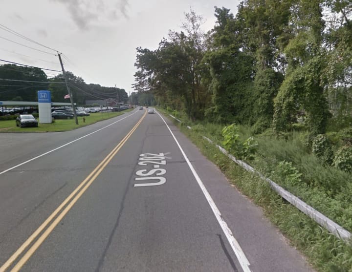 The area of the three-vehicle crash in which a 70-year-old area woman was killed.