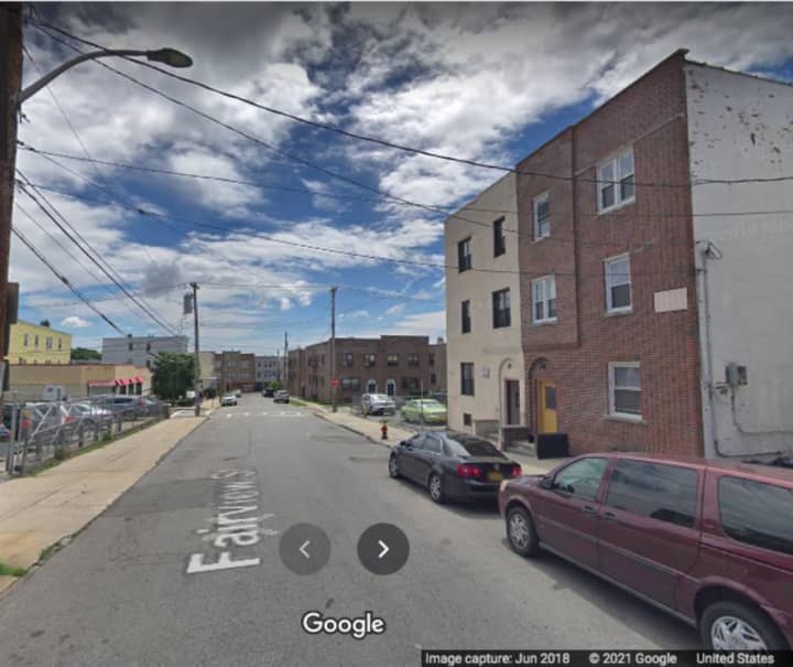 The area of Fairview Street in Yonkers where the shooting occurred.