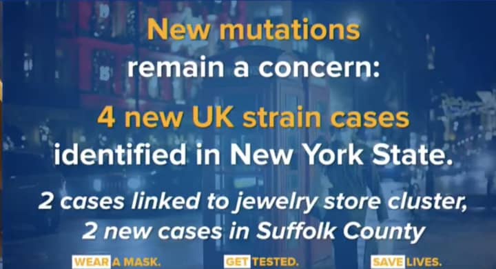 Two new COVID-19 cases of the UK strain have been identified in Suffolk County.
