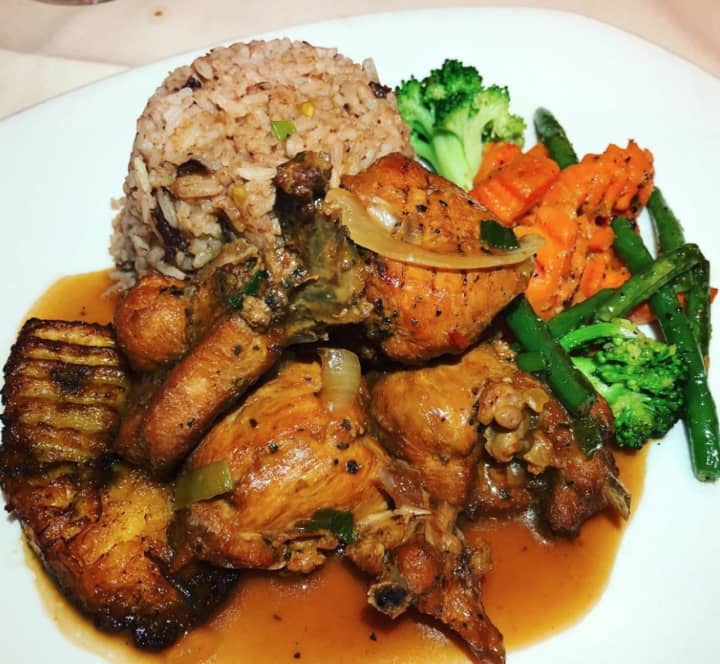 The restaurant is known for its wide range of Caribbean specialties like jerk chicken, salmon, goat, shrimp, oxtails and more.