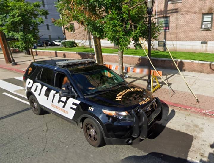 Hoboken police car at 3rd and Jackson streets