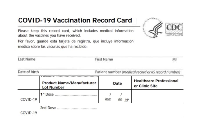 Make sure you have a photo of your vaccine card before having it laminated.