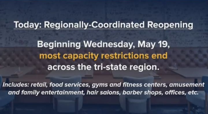 Many COVID-19 restrictions put in place on New York businesses will be lifted on Wednesday, May 19.
