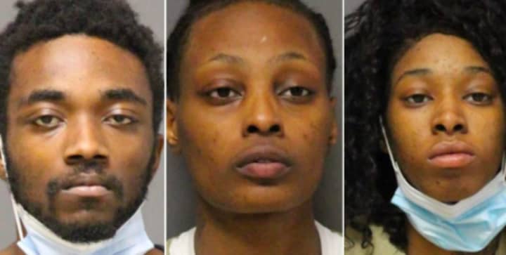 From left, Frank Greene, Shaquana John  and Sereniti Butler. The ID of a fourth suspect, a juvenile, was not released.
