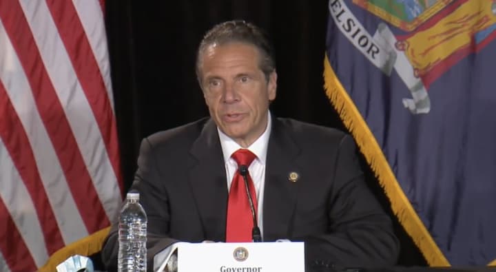 New York Gov. Andrew Cuomo at a COVID-19 briefing in the Bronx on Thursday, May 13.