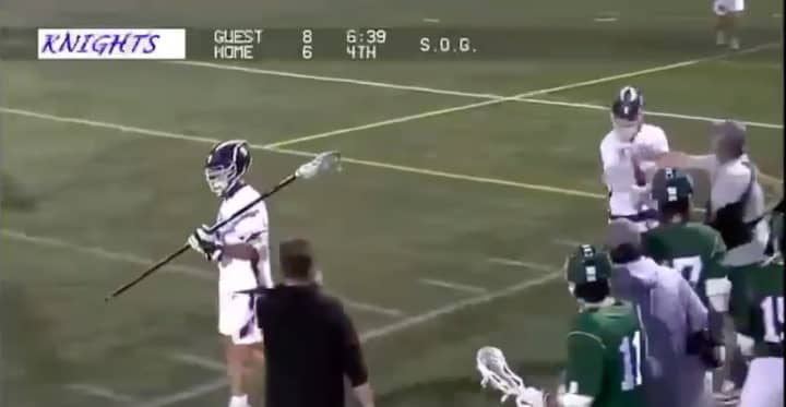 Video shows a Methacton varsity lacrosse coach punching a North Penn player.