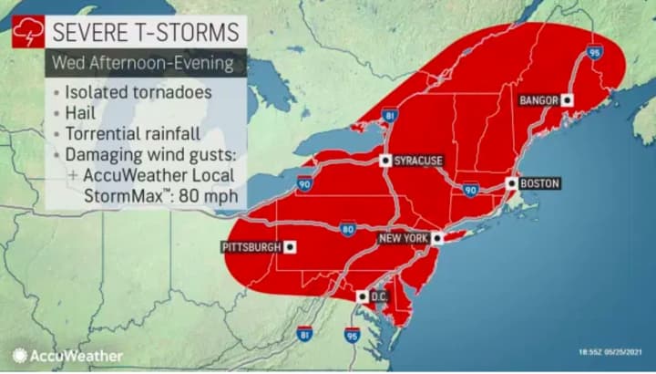 Thunderstorms expected Wednesday